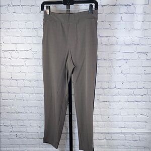 ✨ Athleta Brooklyn Plaid Ankle Pants w/ Black Stripe Size 2